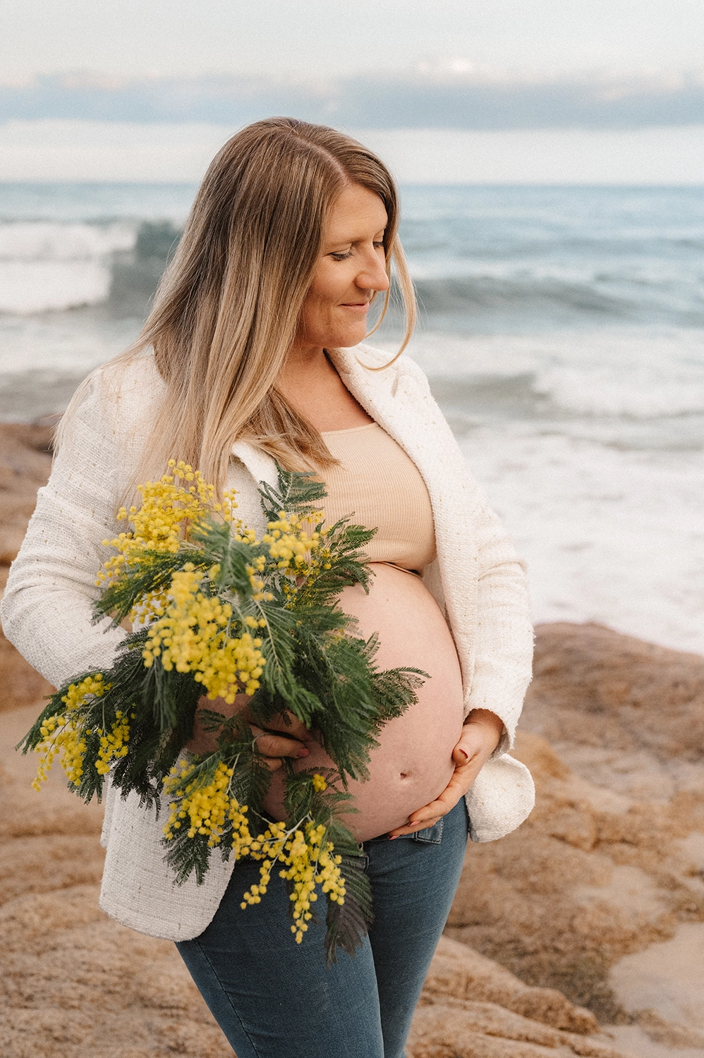 photo femme enceinte plage Ramatuelle