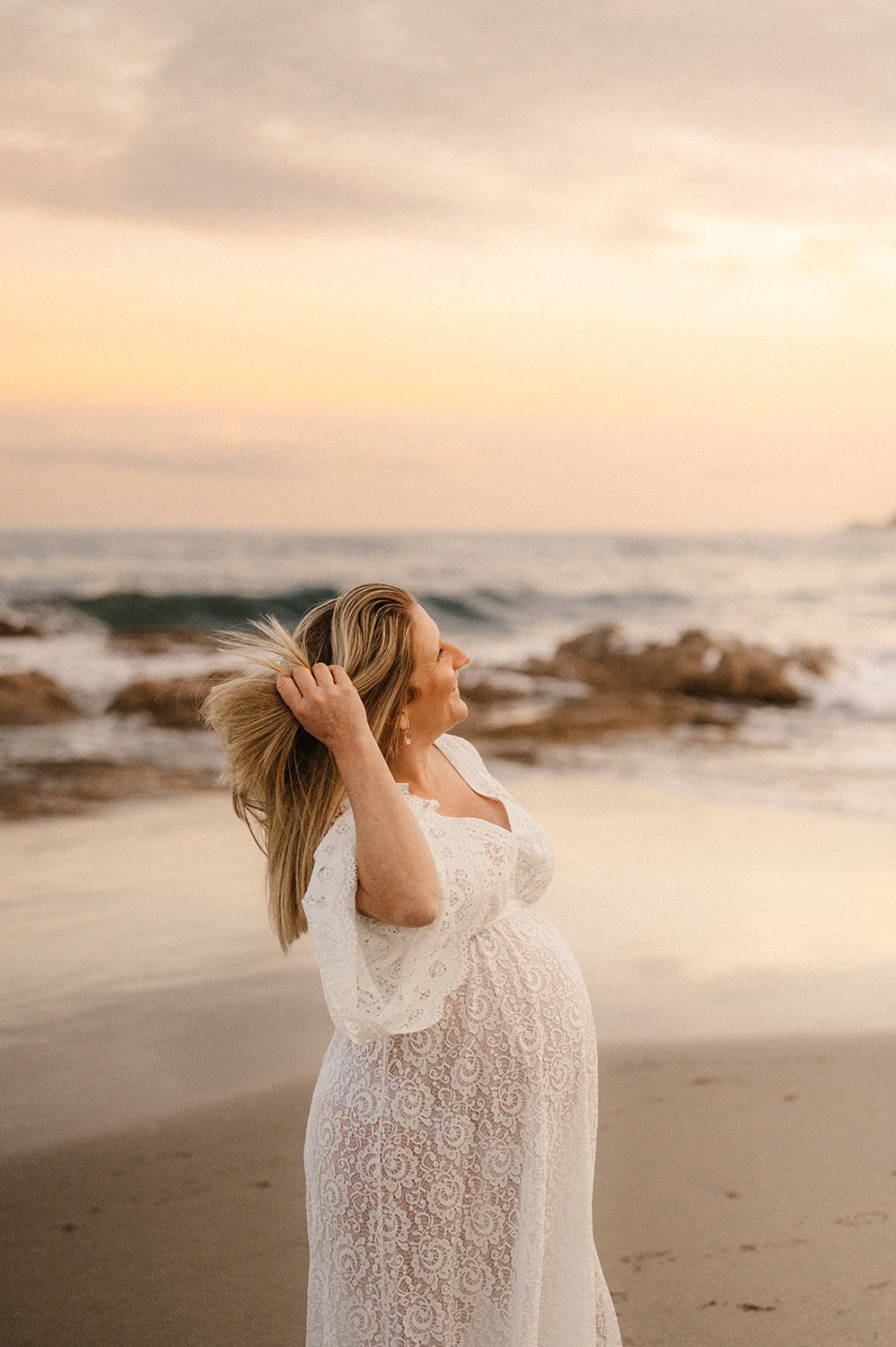 shooting femme enceinte plage escalet