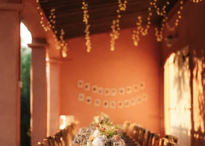 réception d'un mariage intimiste et champêtre